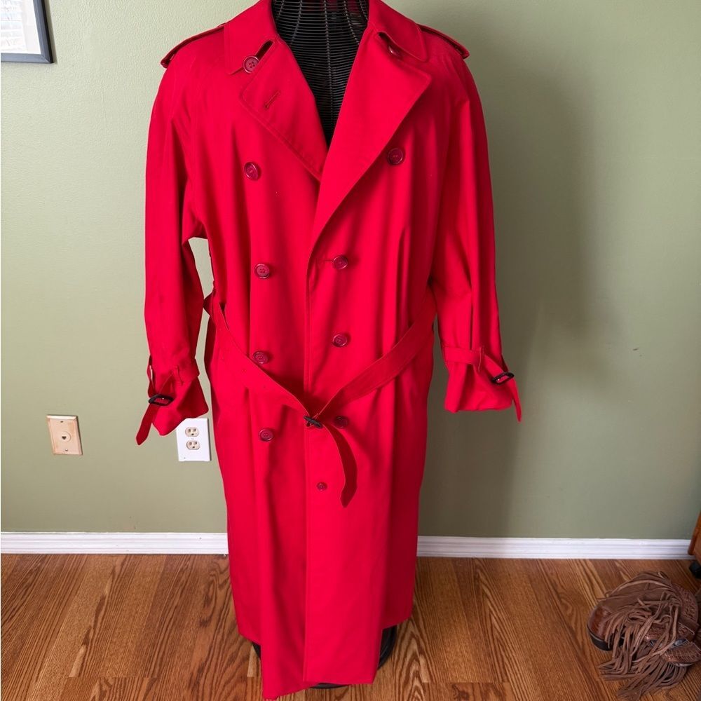 Burberry Vintage Red Trench Coat